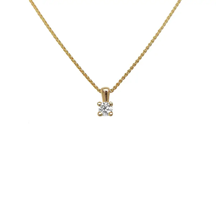 Gold Pendant with Diamond