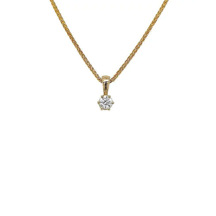 Gold Pendant with Diamond