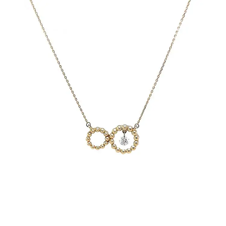 Gold Necklace with Diamond