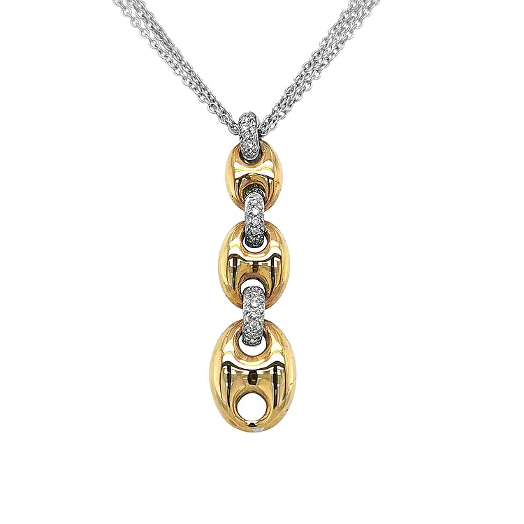 Gold Pendant with Diamonds
