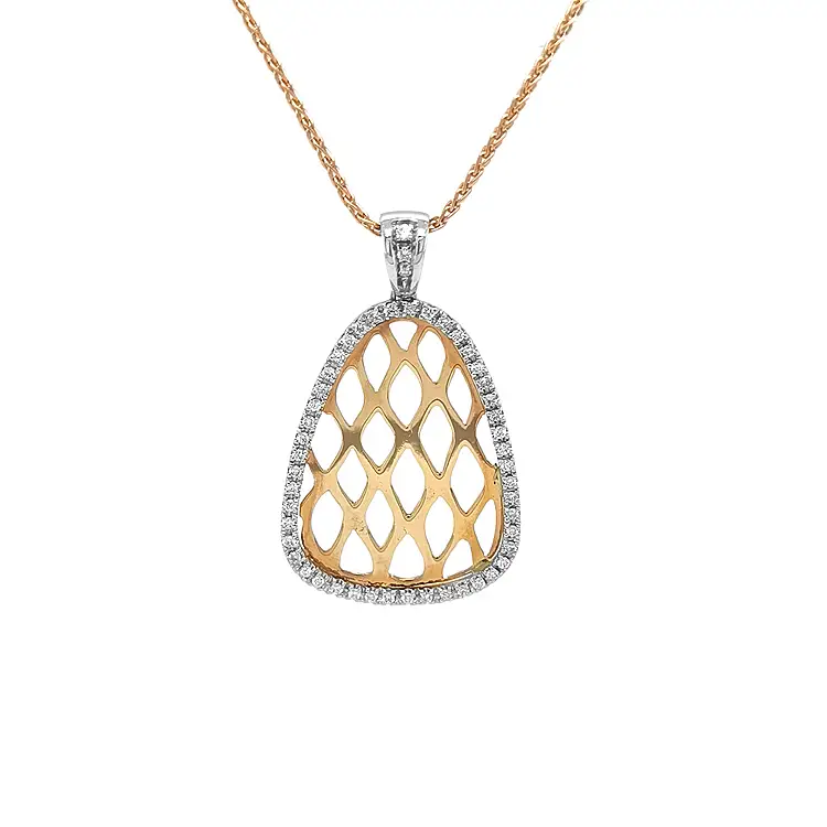 Gold Pendant with Diamonds