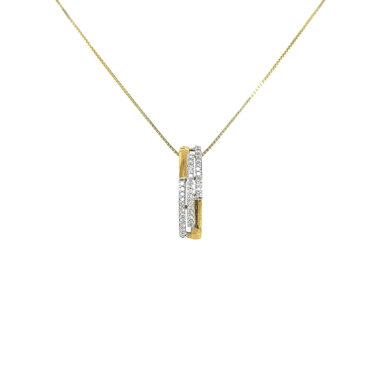 Gold Pendant with Diamonds