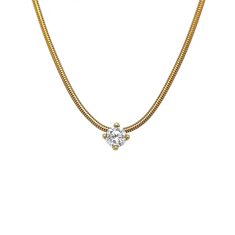 Gold Pendant with Diamond