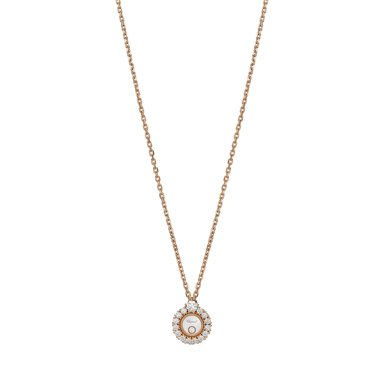Gold Pendant Chopard Happy Diamonds 799466-5701