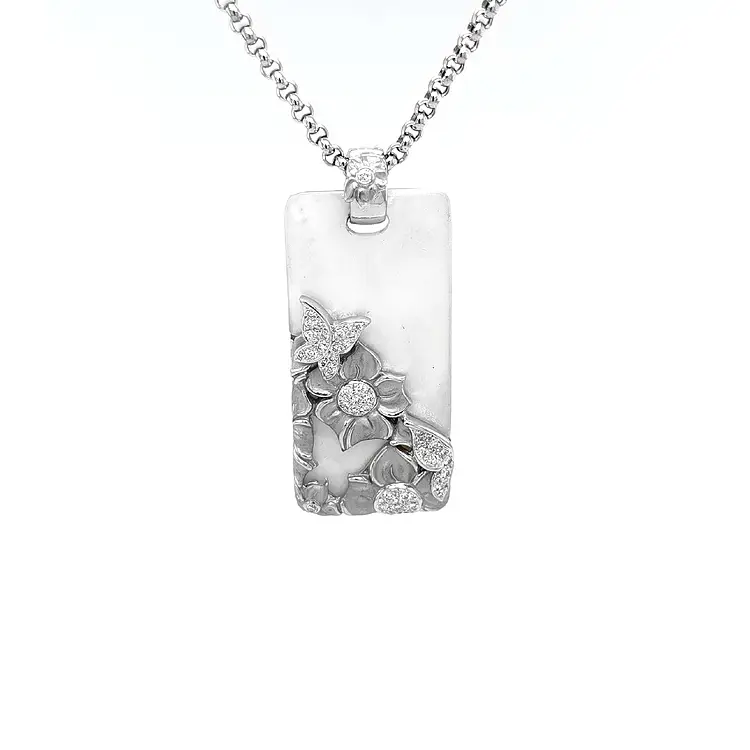 Gold Pendant Carrera y Carrera Collar Sky Mariposas