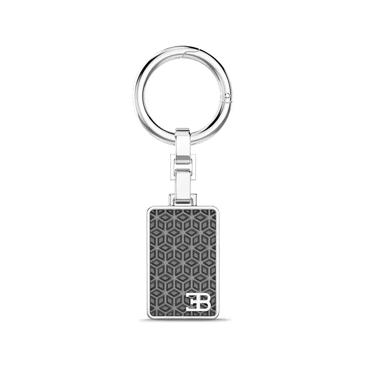 Silver Zancan Bugatti Keyring with Leather P001