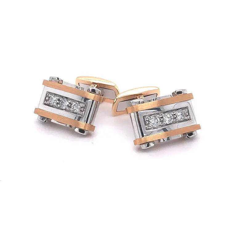 Gold Cufflinks Zancan Couture First EP0015RB