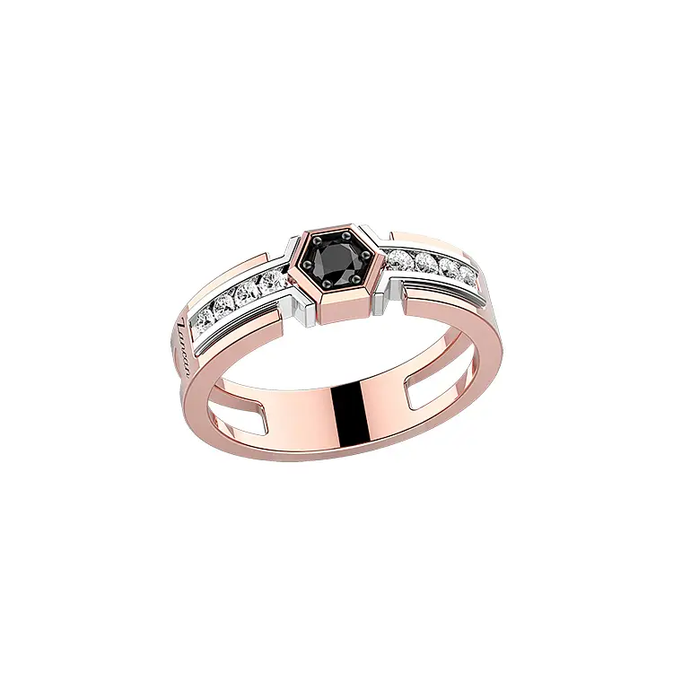 Gold Ring Zancan Black Magic Soft-2 EA353RB