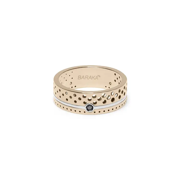 Gold Ring Baraka with Black Diamond AN3130001