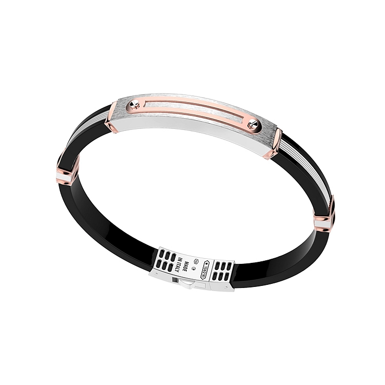 Gold Zancan Bracelet with Rubber EB618BR