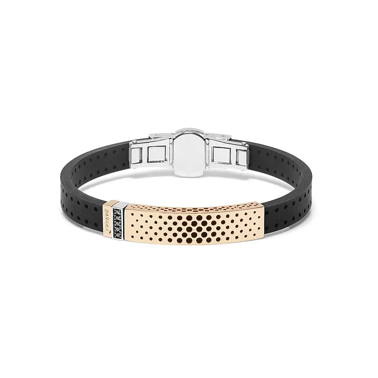 Baraka gold bracelet with black diamonds