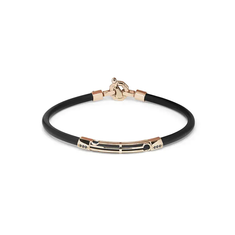 Baraka gold bracelet with black diamonds