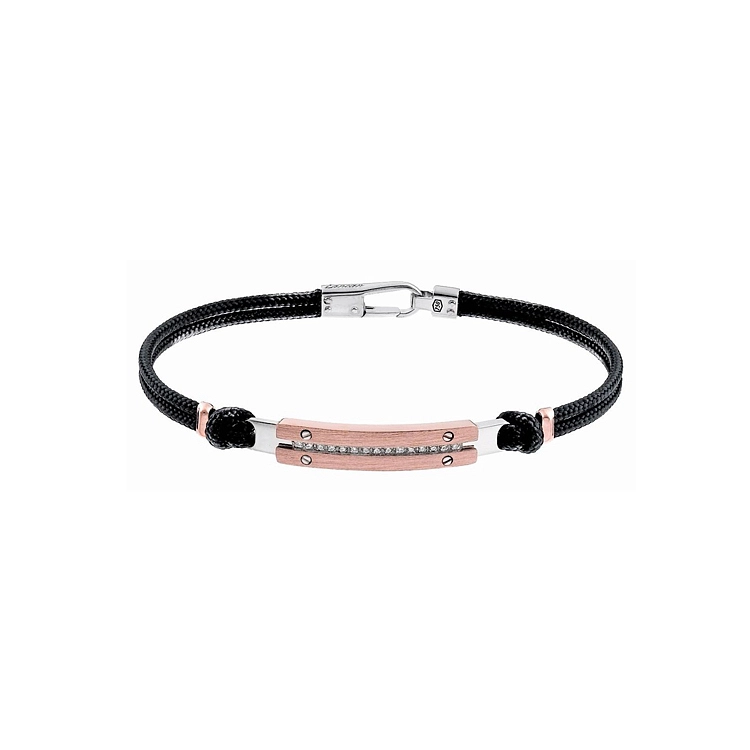 Gold Men's Bracelet with Diamonds