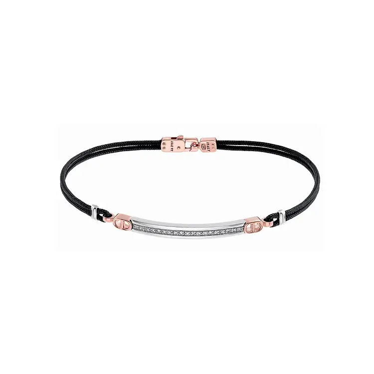 Gold Men's Zancan Bracelet with Diamonds