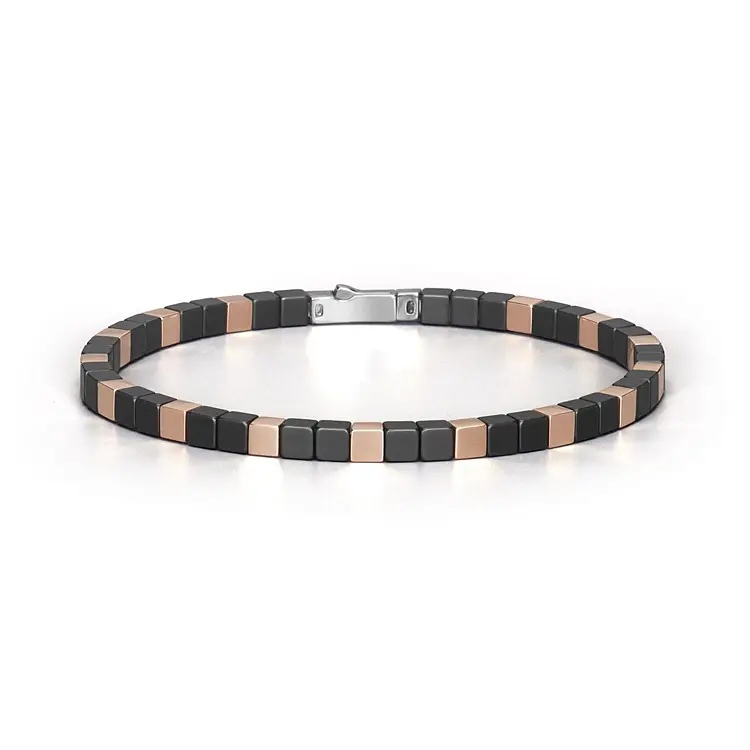 Gold Men's Baraka Bracelet with Ceramics BR351051