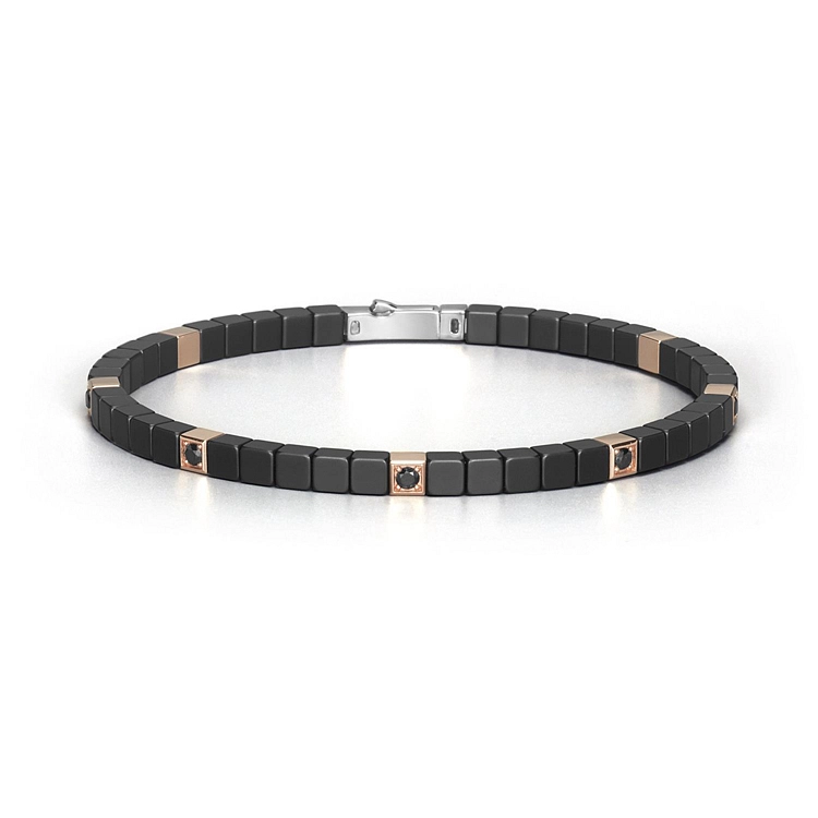 Gold Men's Baraka Bracelet with Ceramics BR351031