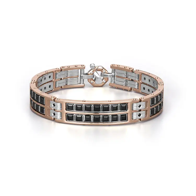 Gold Men's Baraka Bracelet made of Combination Gold BR351011