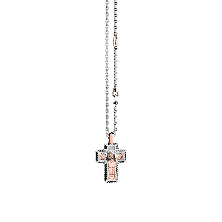 Gold Pendant Cross Zancan Symbolic EC900BR