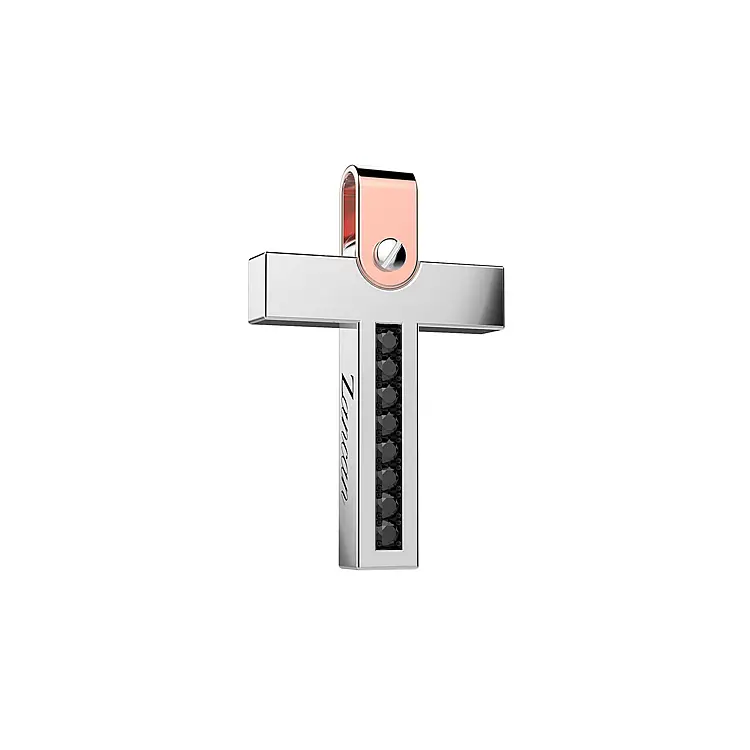 Gold Pendant Cross Zancan EPE099BR