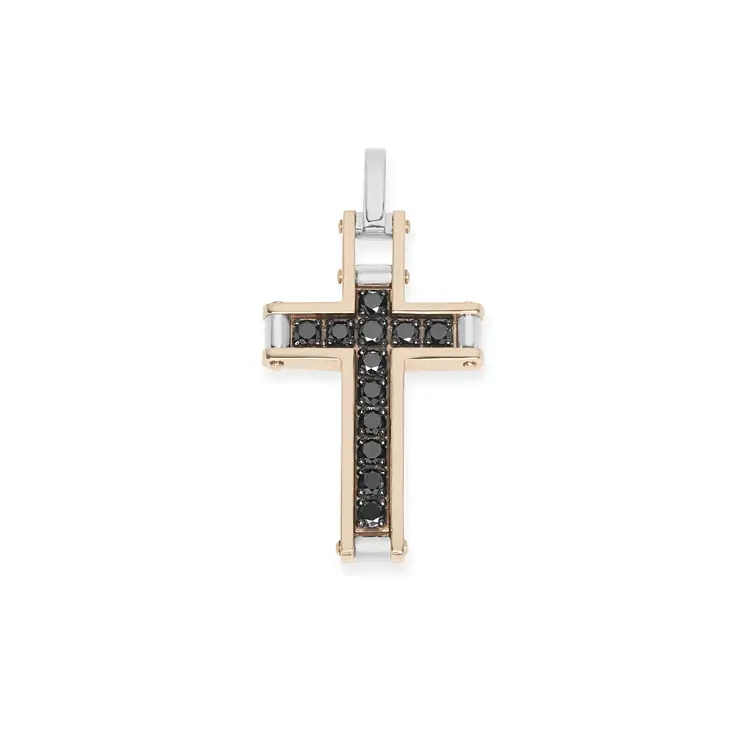 Golden Cross Baraka with Black Diamonds CR314601