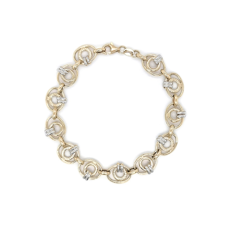 Ladies Bracelet made of Combination Gold