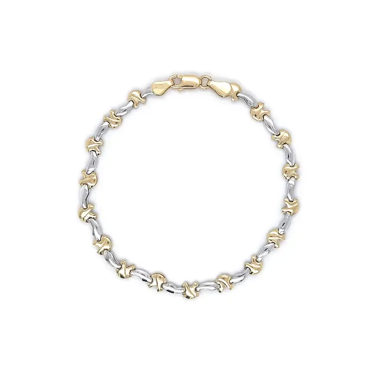 Gold Ladies Bracelet made of Combined Gold