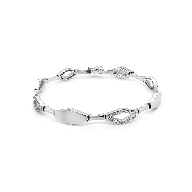 Bracelet with White Gold Zircons