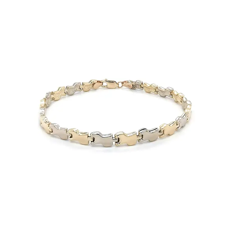 Gold Ladies Bracelet made of Combined Gold
