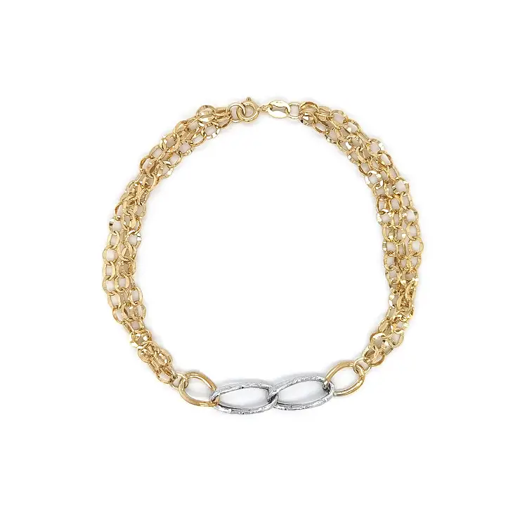 Gold Ladies Bracelet made of Combined Gold