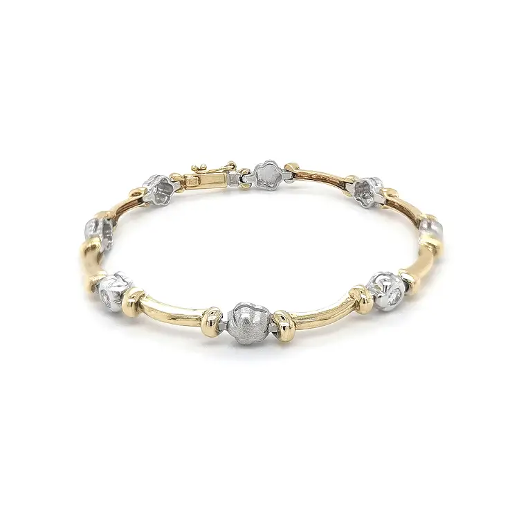 Ladies Bracelet made of Combination Gold