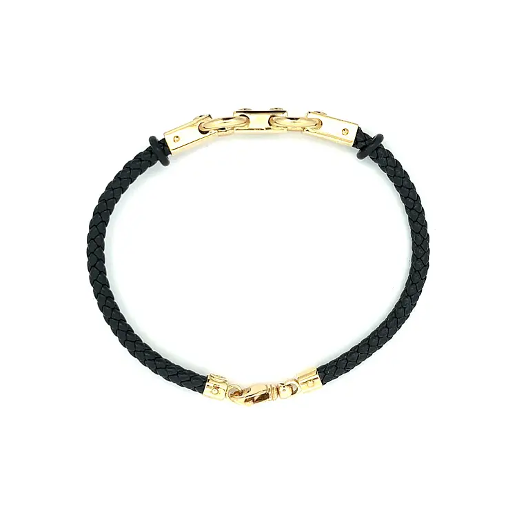 Gold Leather Bracelet