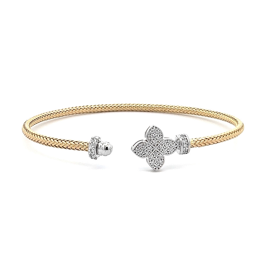 Bangle Bracelet made of Combination Gold