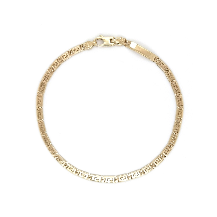 Gold Bracelet with Engraving Plate