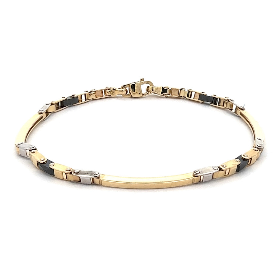 Bracelet with Ceramic Combination Gold