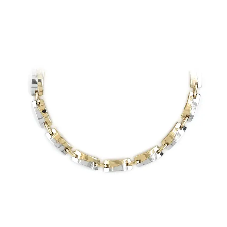 Ladies Necklace made of Combination Gold