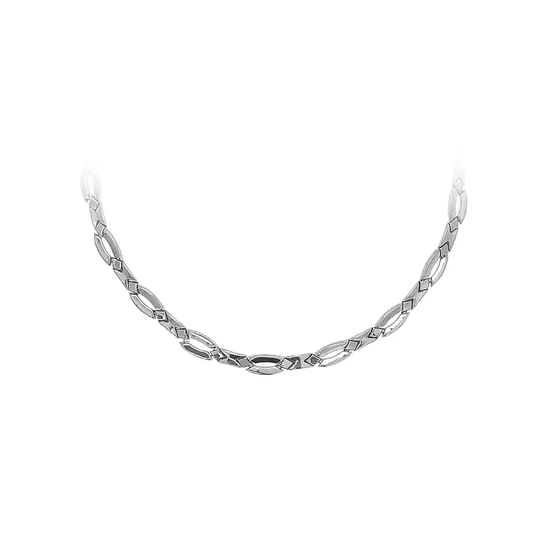 Ladies White Gold Necklace