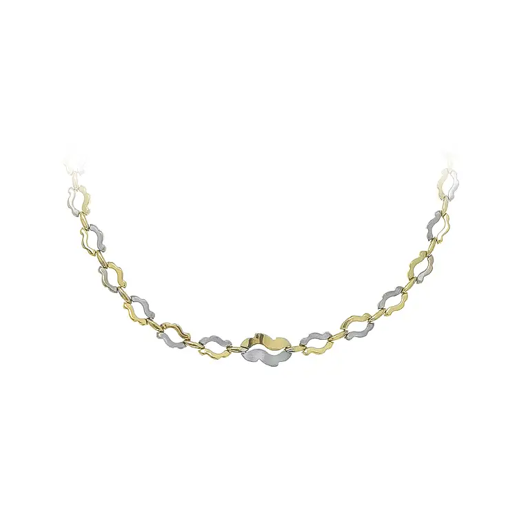 Ladies Necklace made of Combination Gold