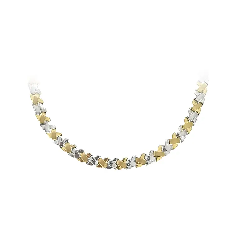 Ladies Necklace made of Combination Gold