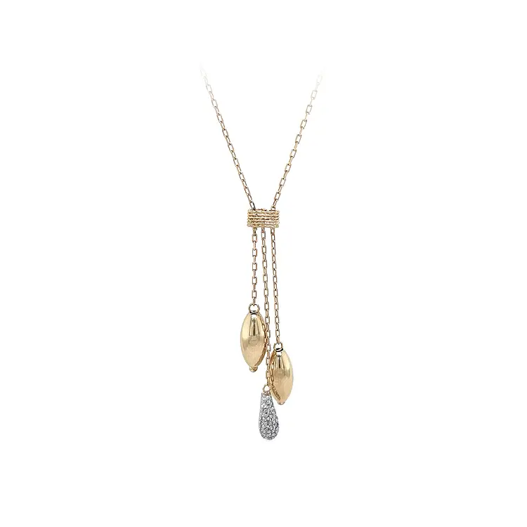 Necklace with Zirconias in Gold