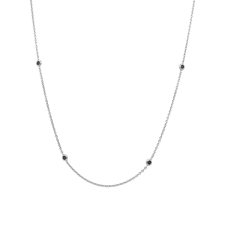 Gold Chain with Black Stones