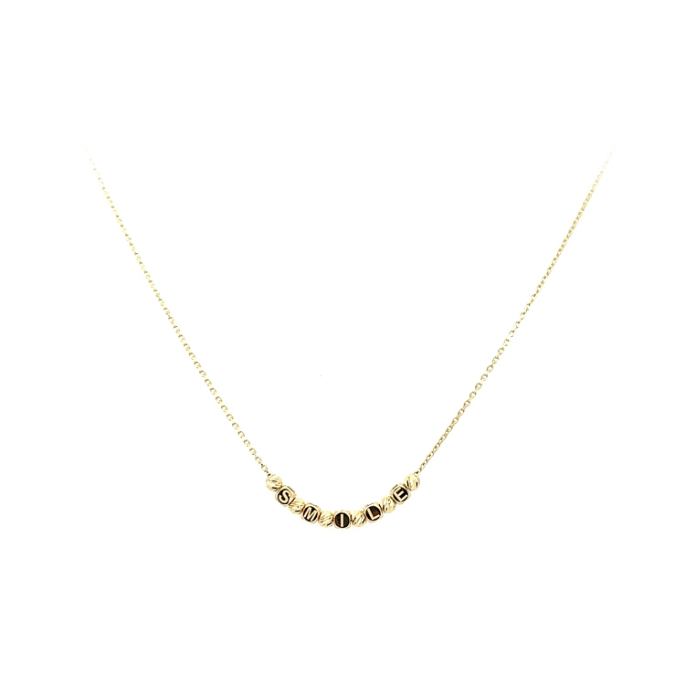 Gold Ladies Smile Necklace
