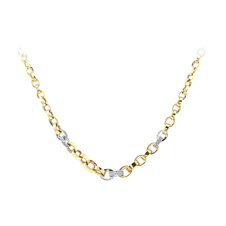 Necklace with Zircones in Gold