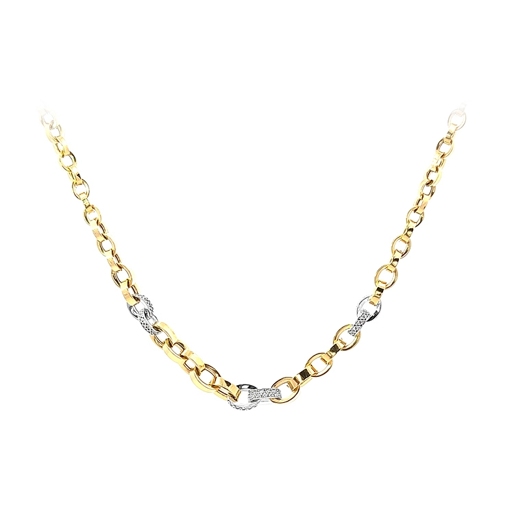 Necklace with Zircones in Gold
