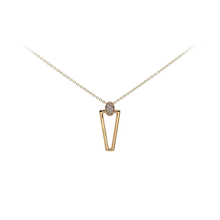 Gold Necklace with Zircons