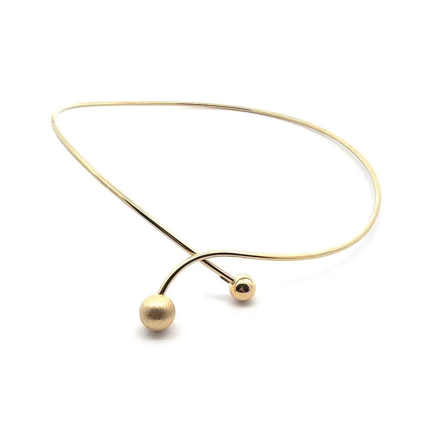 Gold Fixed Necklace Balls