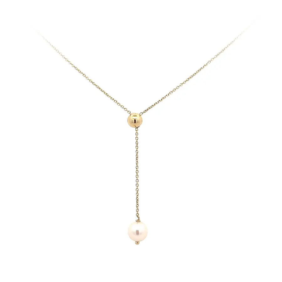 Gold Necklace with Pearl