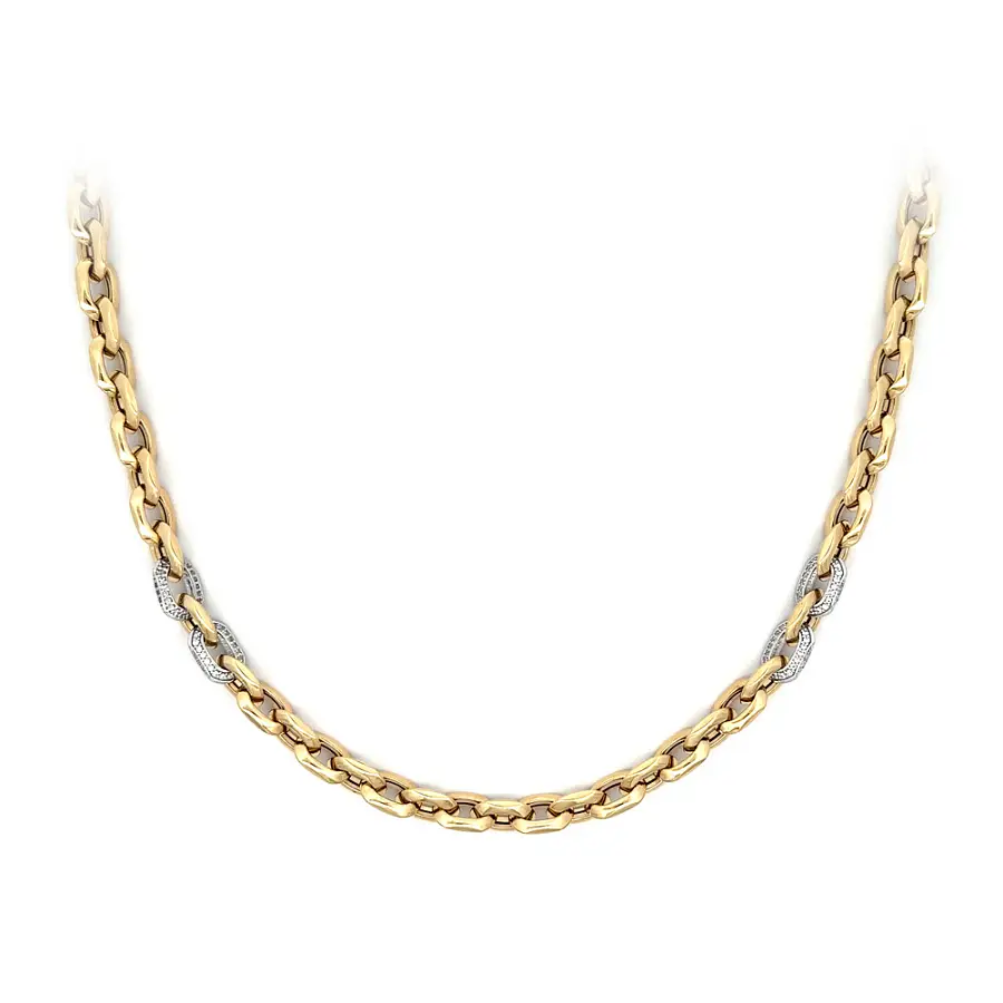 Necklace with Zirconias in Gold