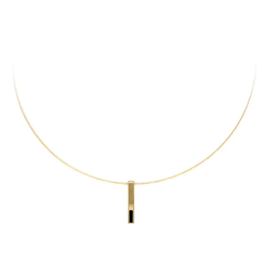 Gold Necklace with Enamel