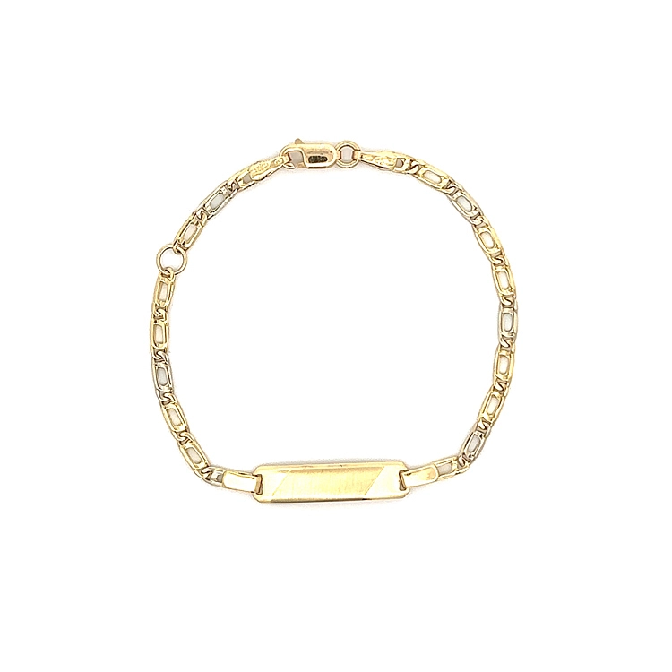 Golden Baby Bracelet with Plate