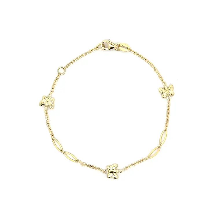 Golden Baby Bracelet Butterflies